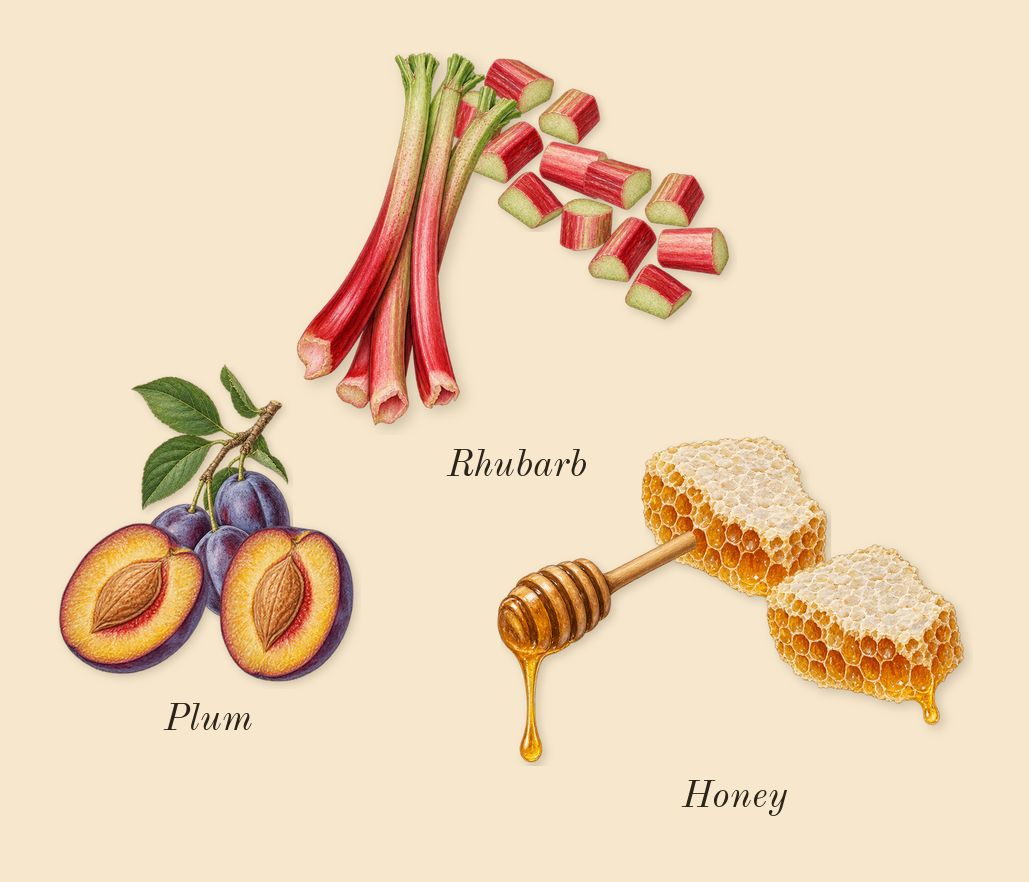 Perfect Elixir, top notes: Rhubarb, Plum, Honey