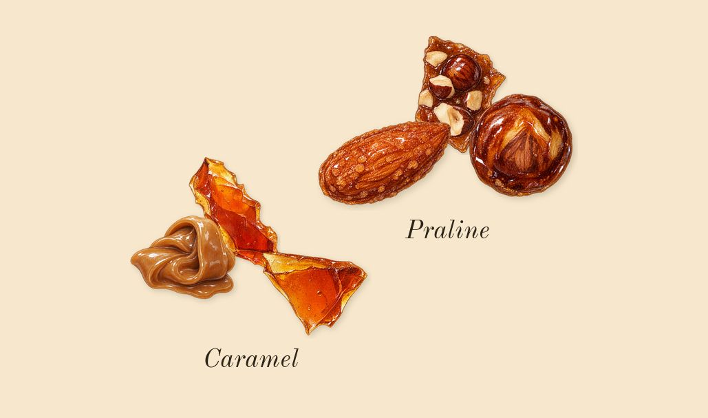 Angel, heart: Praline, Caramel