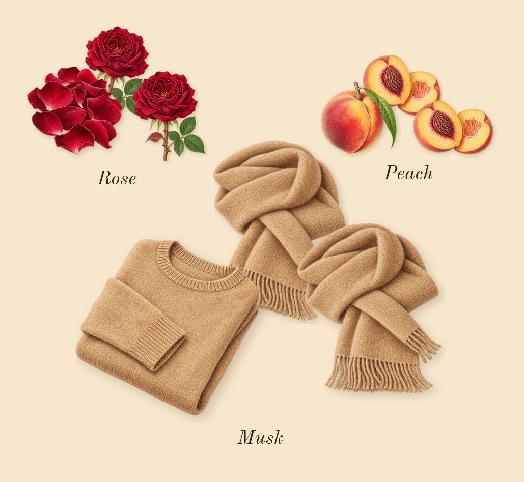 For Her, heart: Peach, Rose, Musk