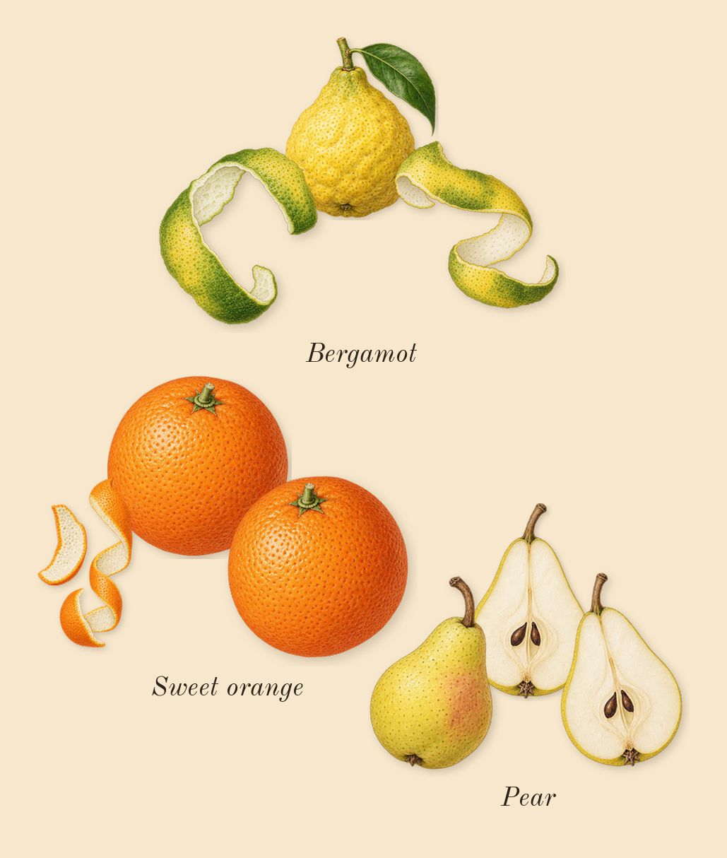 Basic Union, top notes: Pear, Sweet orange, Bergamot