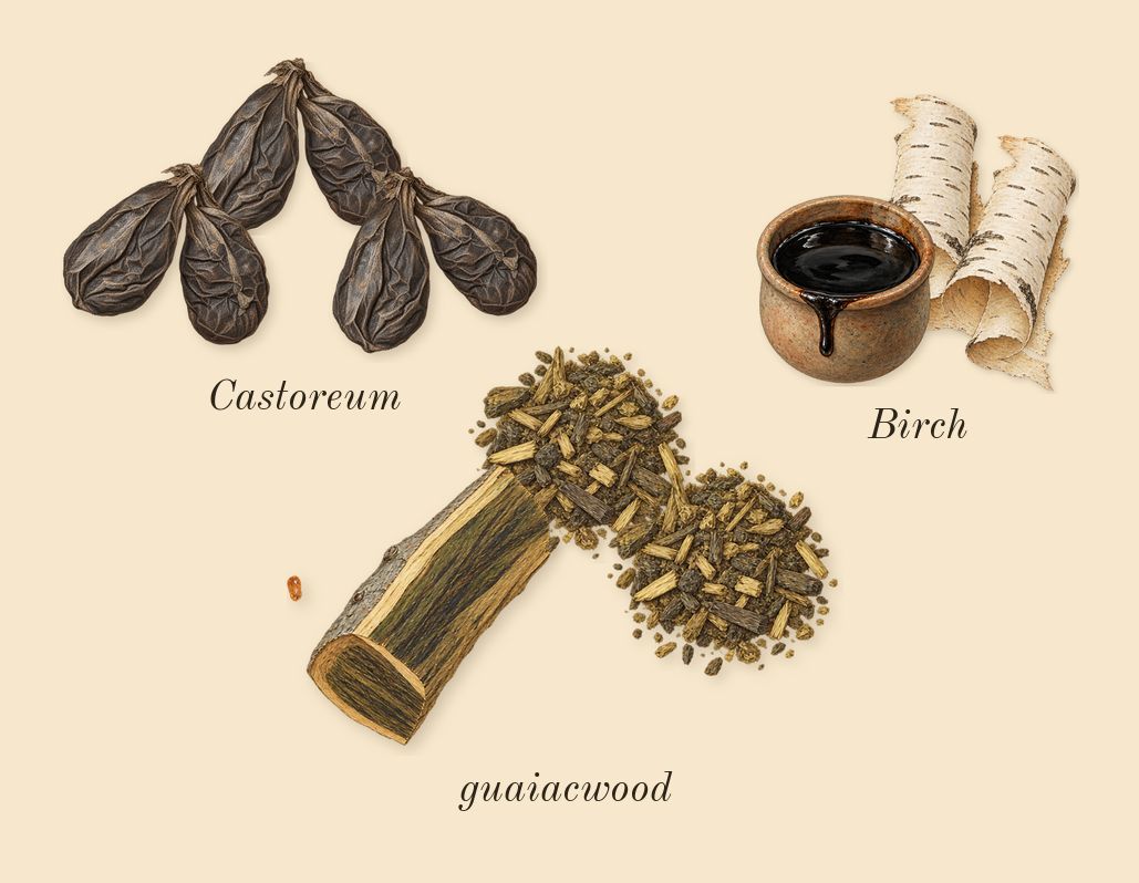 Opus XIII Silver Oud, dry-down: Birch, guaiacwood, Castoreum