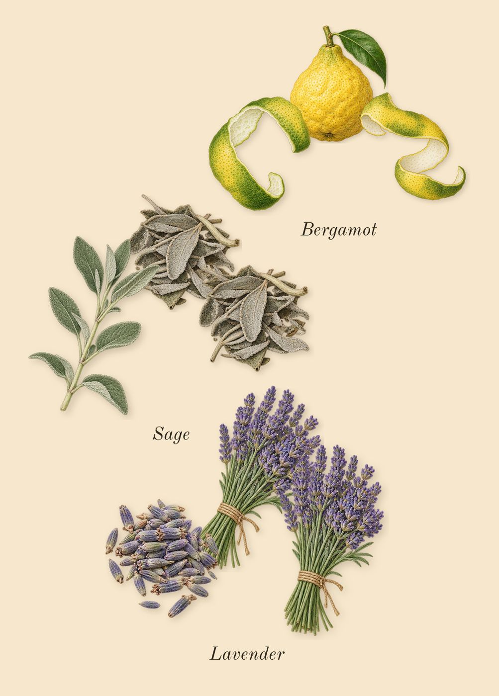Endymion Concentré, top notes: Bergamot, Lavender, Sage