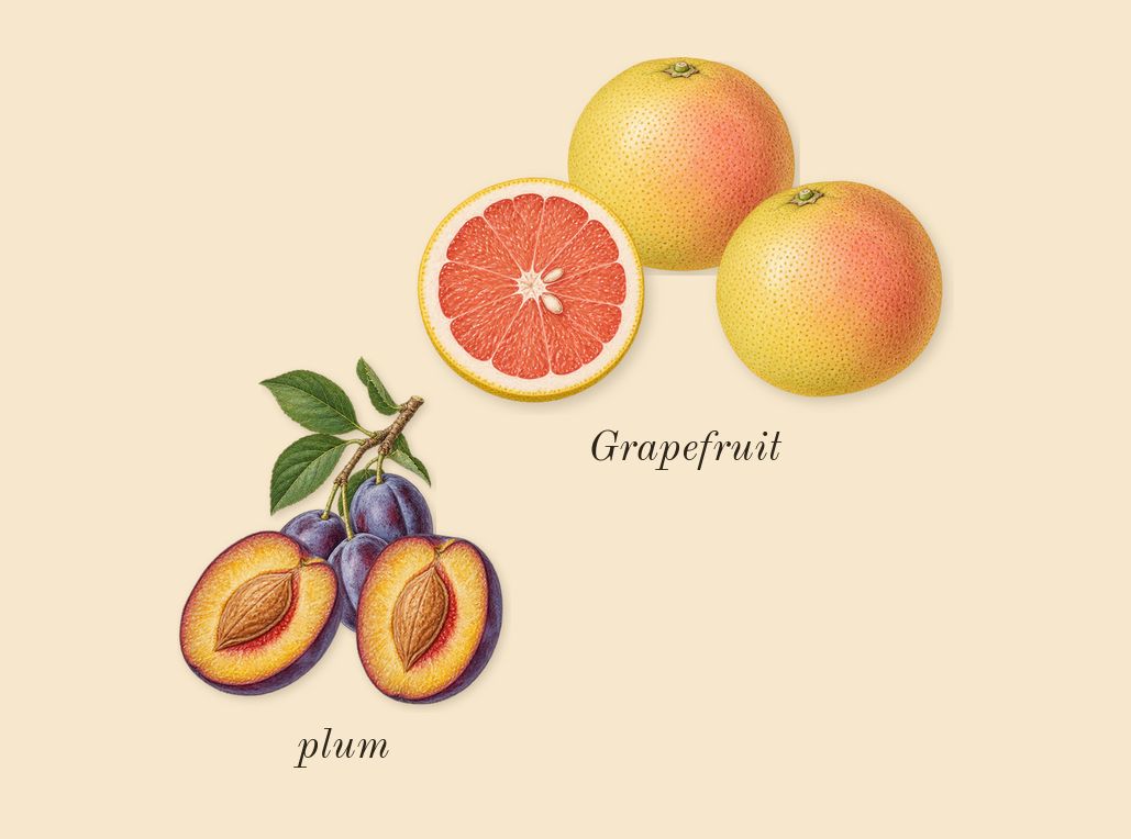 1 Million Lucky, top notes: plum, Grapefruit