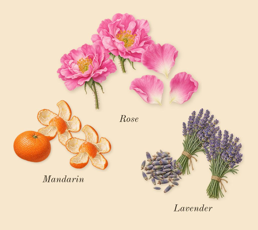 Million Gold for Her, top notes: Rose, Lavender, Mandarin