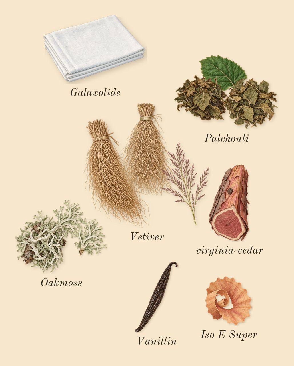 Ombré Leather, dry-down: Patchouli, Oakmoss, Vetiver, virginia-cedar, Galaxolide, Vanillin, Iso E Super