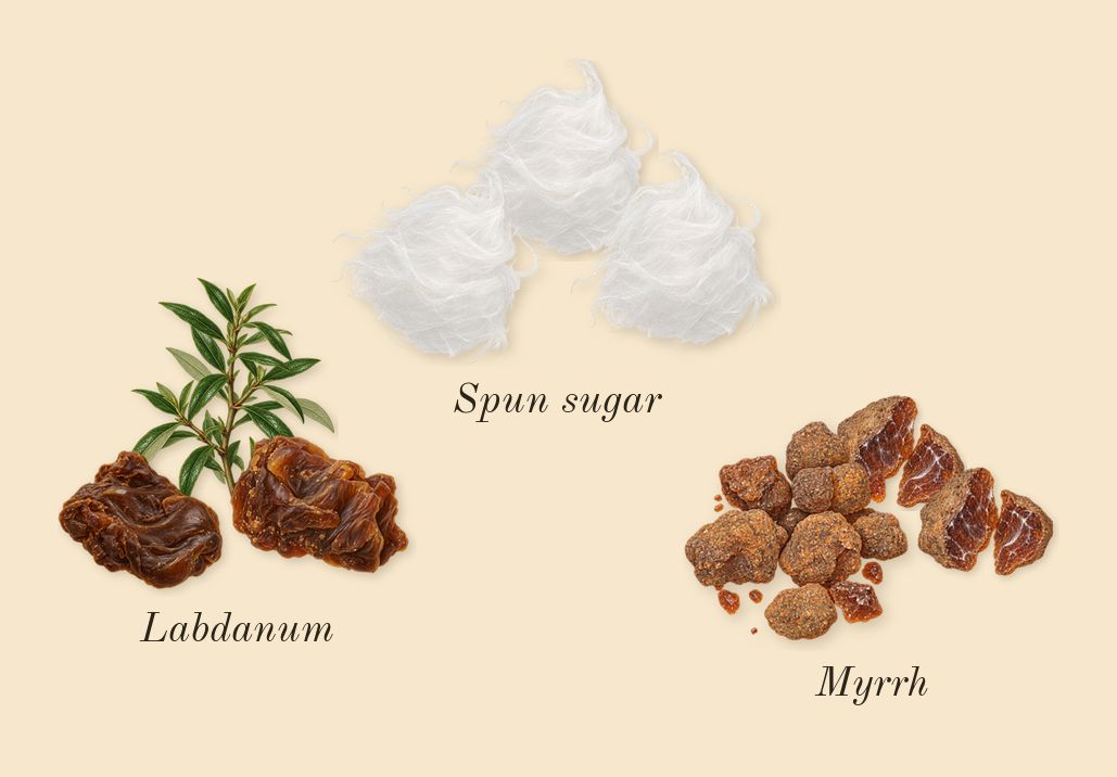 Sage's Rose, top notes: Myrrh, Labdanum, Spun sugar