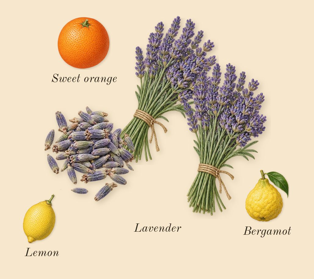Libre Berry Crush, top notes: Lavender, Bergamot, Lemon, Sweet orange